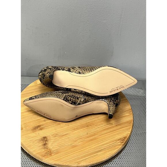 Isaac Mizrahi Highline United Booties Womens size 7.5 Kelcee snakeskin side zip - Picture 8 of 10
